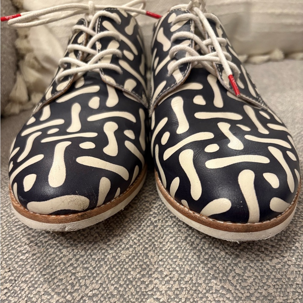 ROLLIE Derby Print X Twisted Star Leather Lace Up Flats - Picture 7 of 8